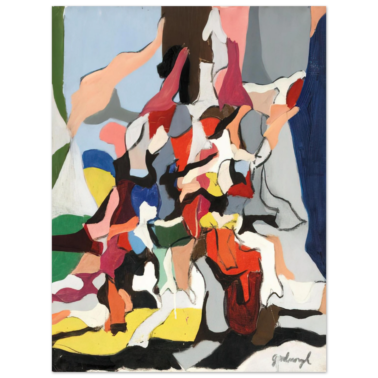 Robert Goodnough - Composition - Abstract Expressionism Fine Art Poster - Default Title