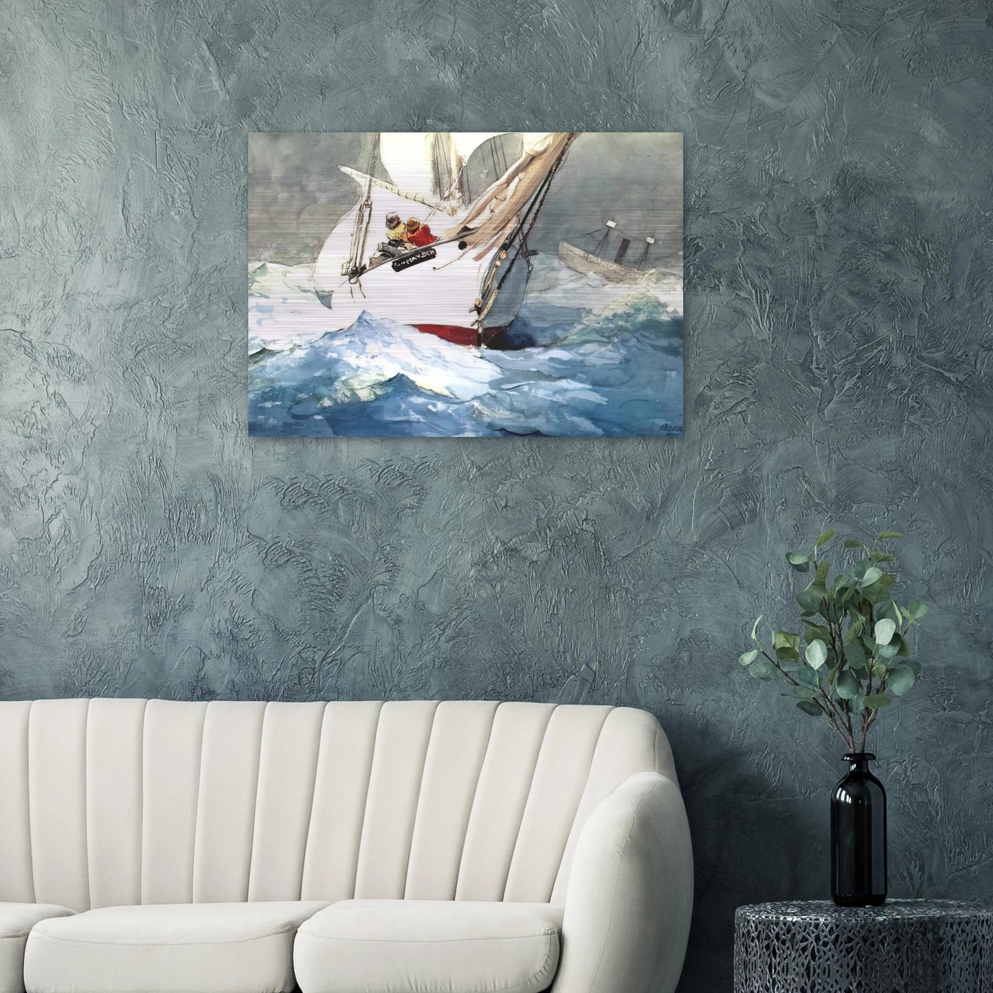 DIAMOND SHOAL - Winslow Homer Brushed Aluminum Print - 70x100 cm / 28x40 inches | Winslow Homer Aluminum Print | Winslow Homer Prints