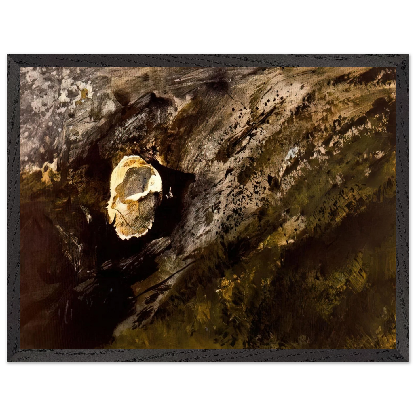 Andrew Wyeth - INLAND SHELL Wall Art - 30x40 cm / 12x16 inches - Premium Wooden Framed Poster With Fine Art Paper - Wood frame
