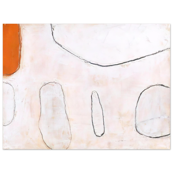 William Scott - Orange and White - 1962 75x100 cm / 30x40inches Fine Art Poster