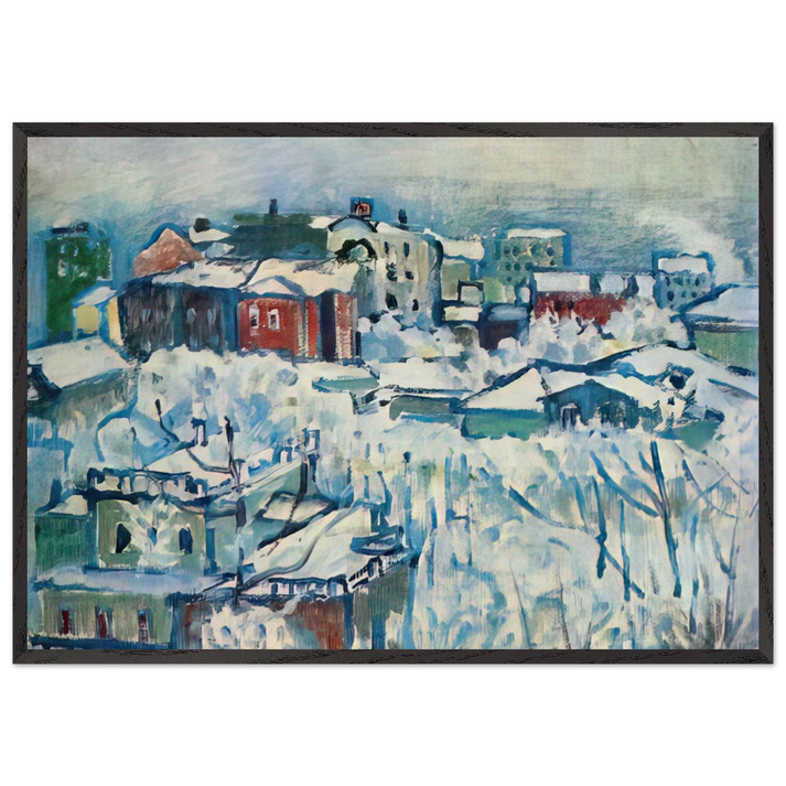 MOSCOW SMOLENSKY BOULEVARD STUDY 1916 - Wassily Kandinsky 70x100 cm / 28x40 inches Framed Art Print – Black Wooden Frame