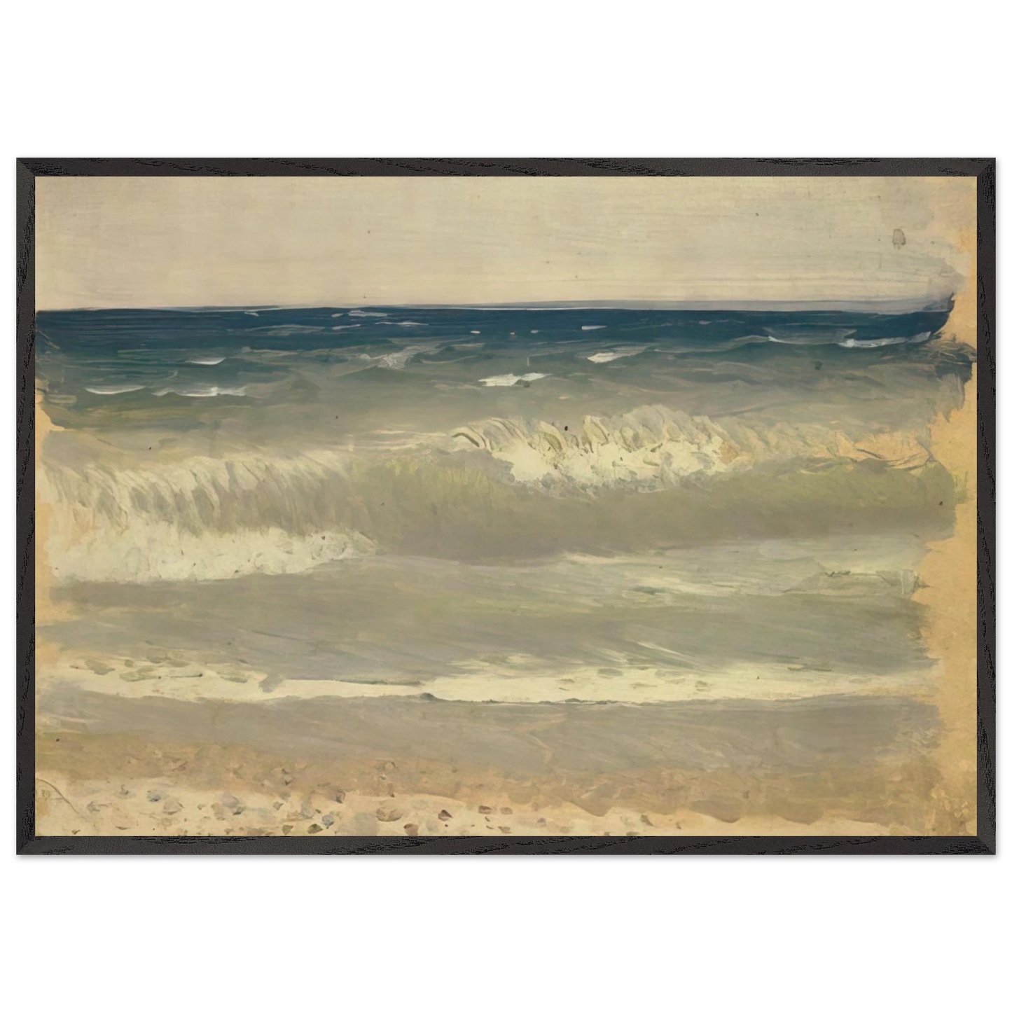 Surf Crimea - Arkhyp Kuindzhi 70x100 cm / 28x40 inches Framed Art Print – Black Wooden Frame