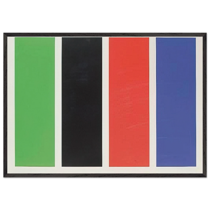 Four Panels - Ellsworth Kelly 70x100 cm / 28x40 inches Framed Art Print – Black Wooden Frame