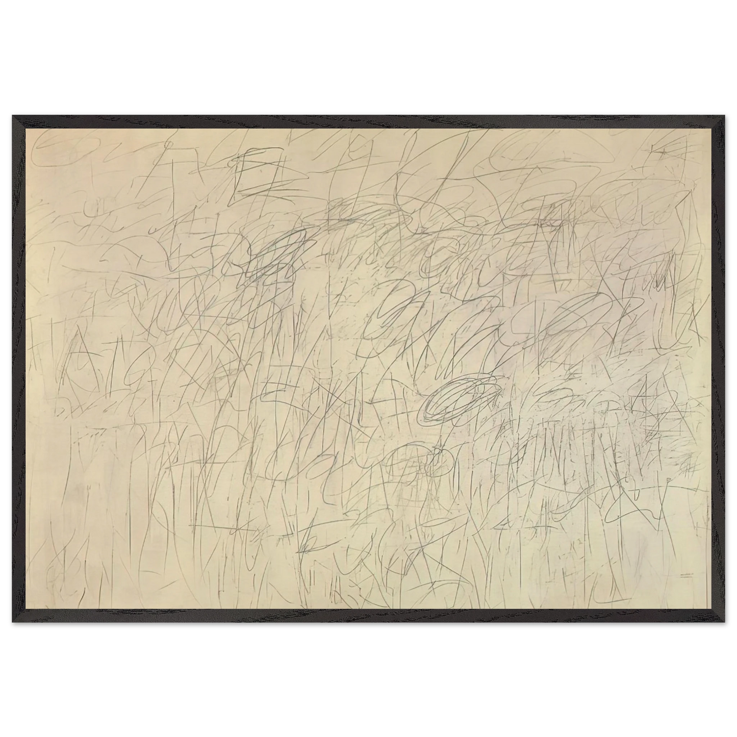 Academy - Cy Twombly Framed Art Print – Black Wooden Frame - Default Title - -Framed Art Print