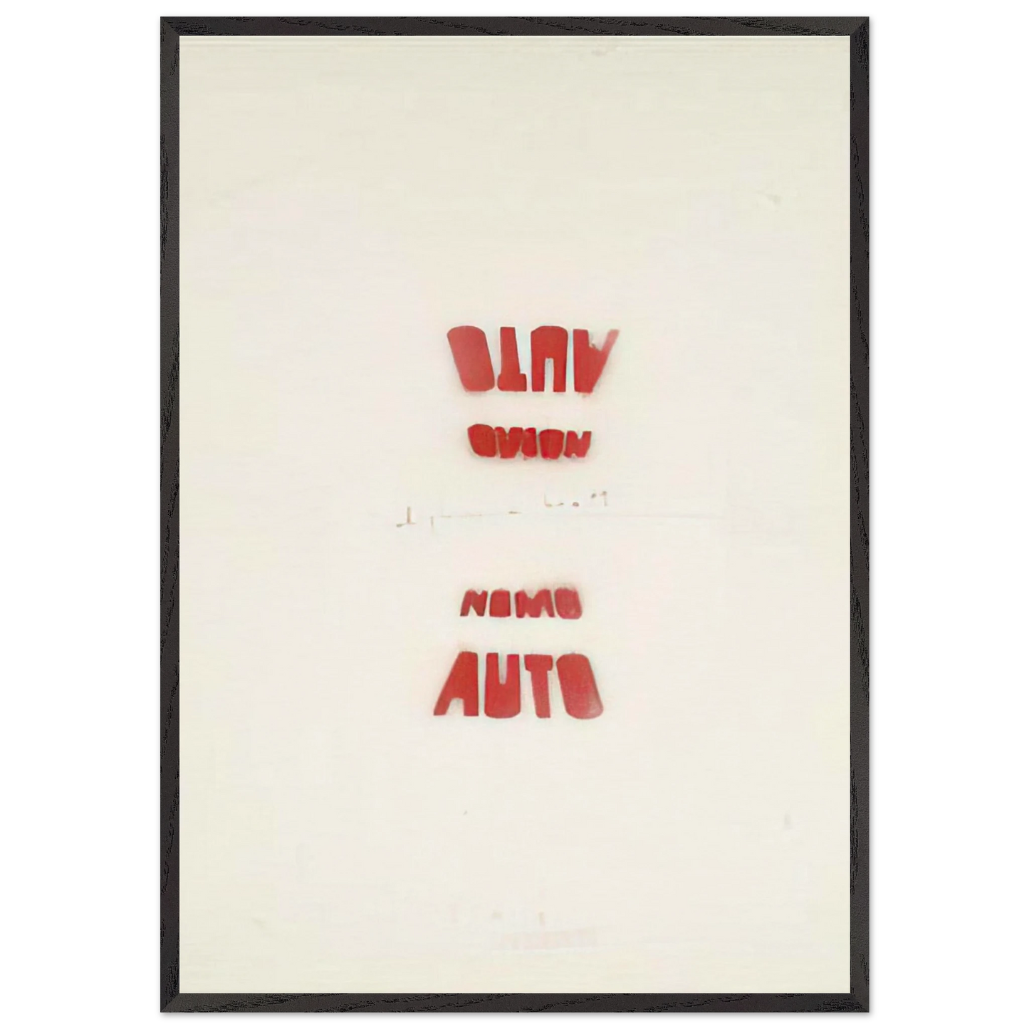 AUTO NOMO I VEDENTI 1979 - Alighiero Boetti 70x100 cm / 28x40 inches Framed Art Print – Black Wooden Frame