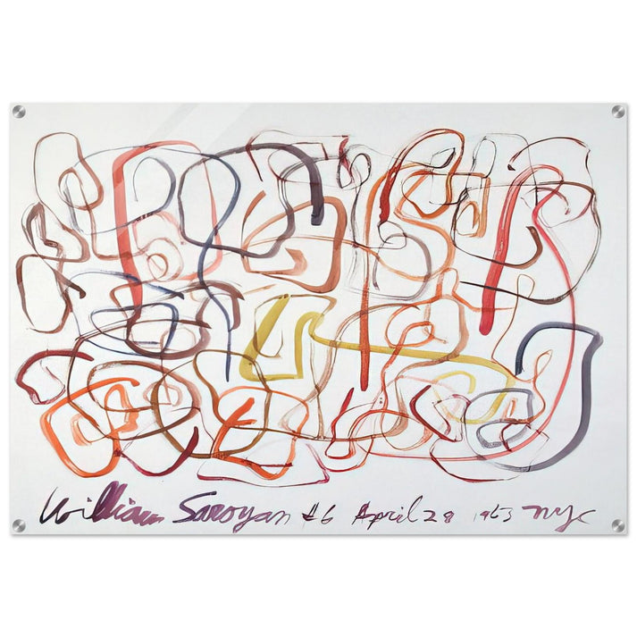 #6 April 28, 1963 NYC - 1963 - William Saroyan Acrylic Print - 70x100 cm / 28x40″ inches