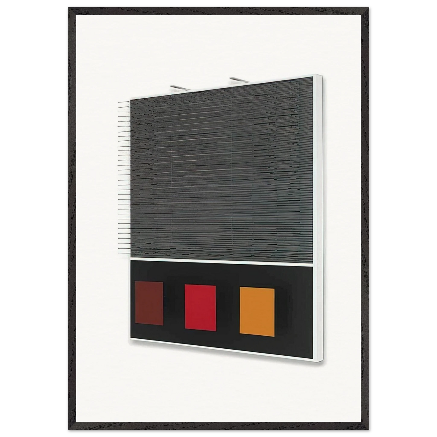TES GRANDES Y PEQUENAS 1999 - Jesus Rafael Soto 70x100 cm / 28x40 inches Framed Art Print – Black Wooden Frame