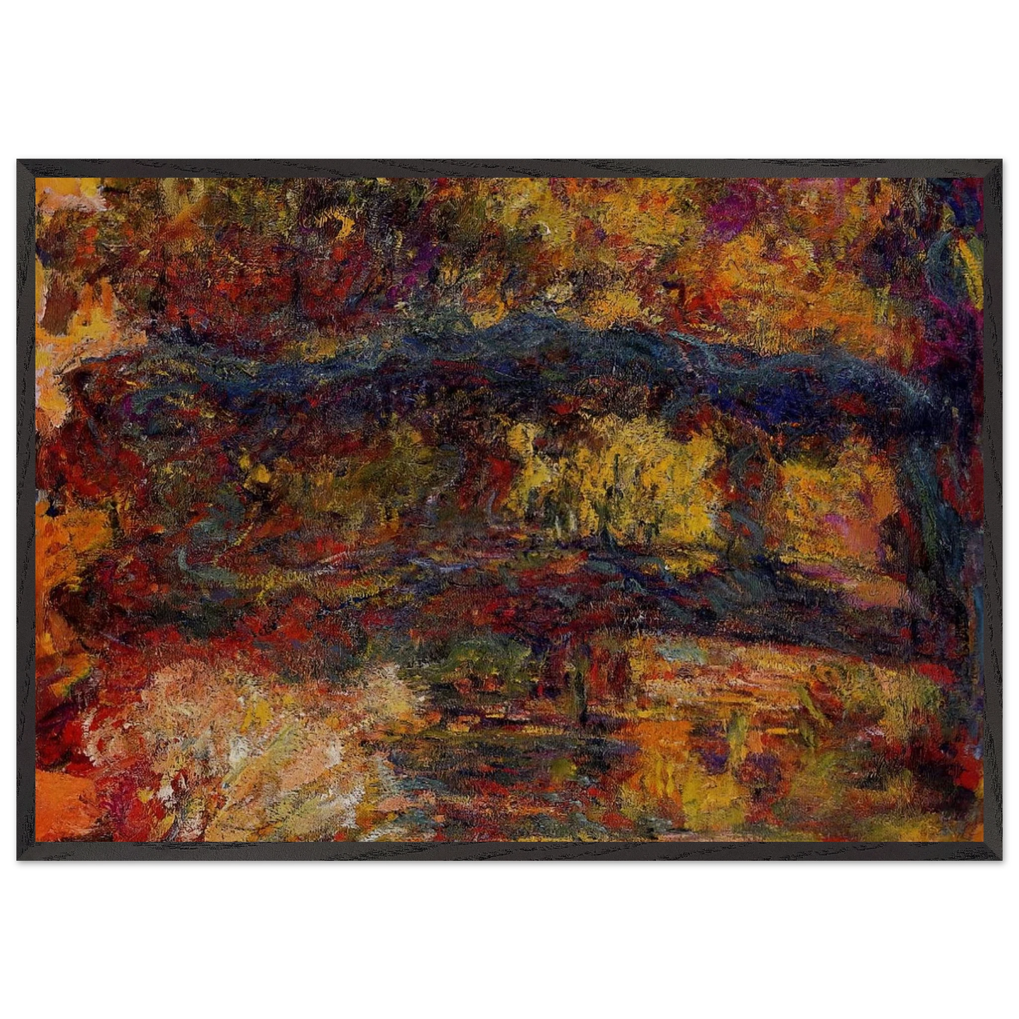 The Japanese Bridge 5 - claude monet Framed Art Print – Black Wooden Frame - Default Title - -Framed Art Print