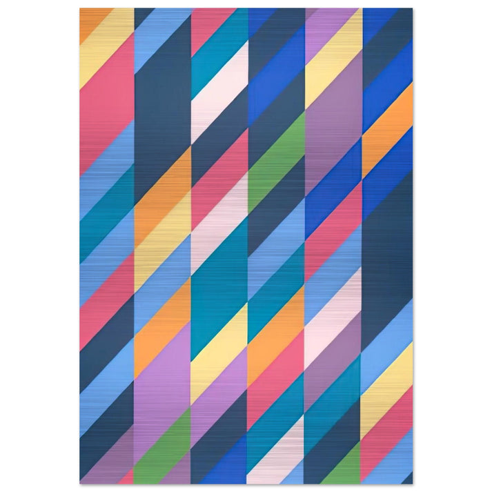 SHADOW PLAY 1990 - Bridget Riley Brushed Aluminum Print - 70x100 cm / 28x40 inches | Bridget Riley Aluminum Print | Bridget Riley Prints