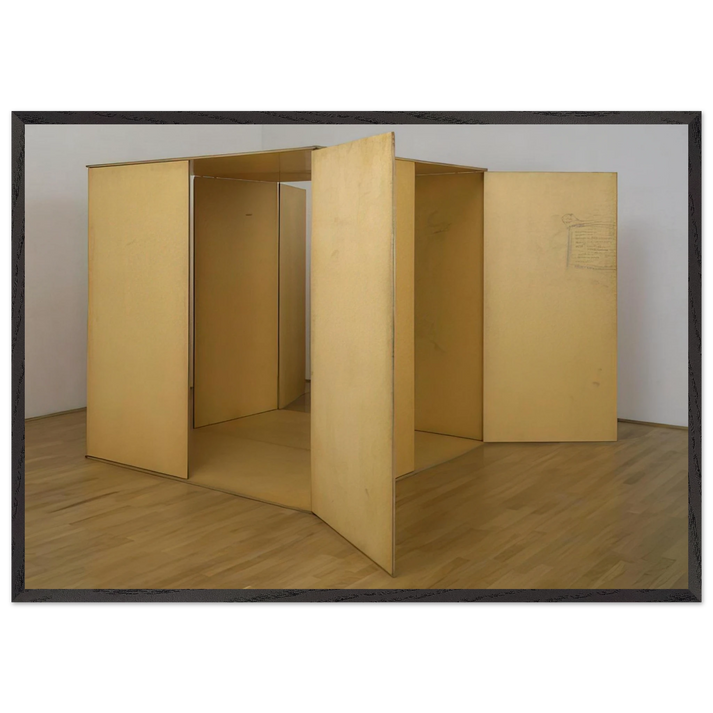 Prototype for Revolving Vane - 1968 - Charlotte Posenenske 70x100 cm / 28x40 inches Framed Art Print – Black Wooden Frame