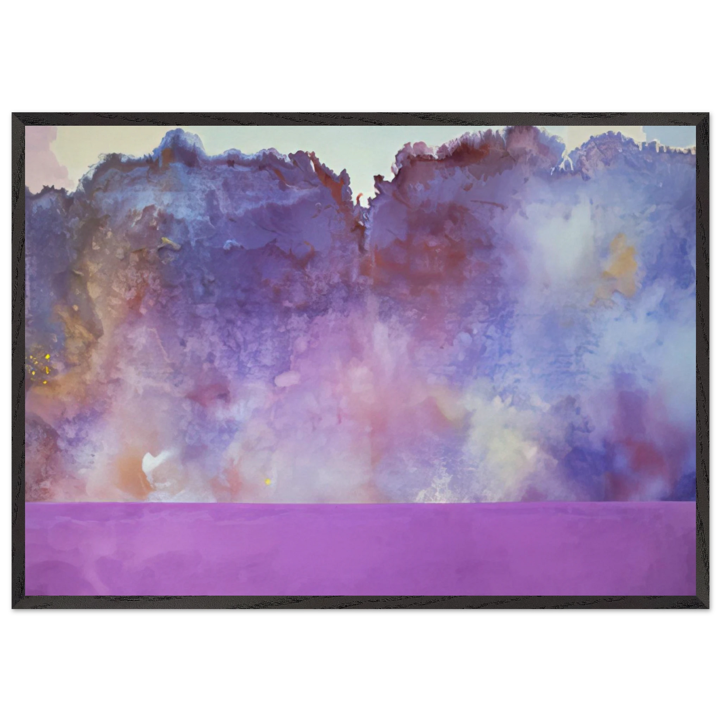 Diamond Lake - 1969 - Ronnie Landfield 70x100 cm / 28x40 inches Framed Art Print – Black Wooden Frame