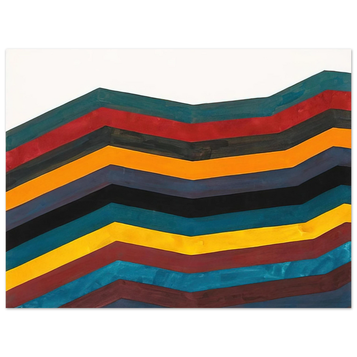 Sol LeWitt - Irregular Horizontal Bands of Equal Width Starting at Bottom 75x100 cm / 30x40inches Fine Art Poster
