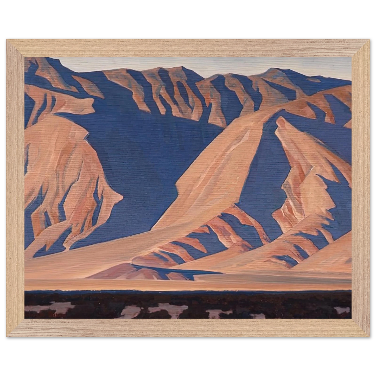 Maynard Dixon - INYO MOUNTAINS 1944 Wall art - 60x80 cm / 24x32 inches - Premium Wooden Framed Poster With Fine Art Paper-canvas - White frame