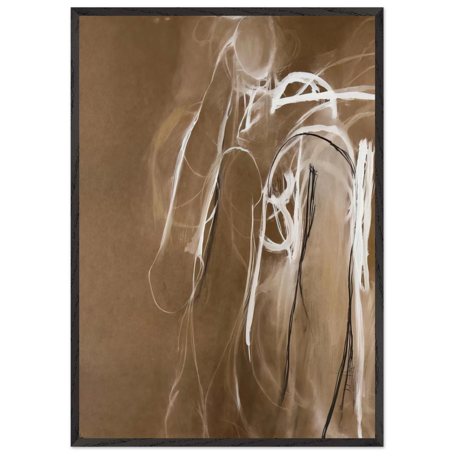 Bathers - 1963 - Brett Whiteley 70x100 cm / 28x40 inches Framed Art Print – Black Wooden Frame