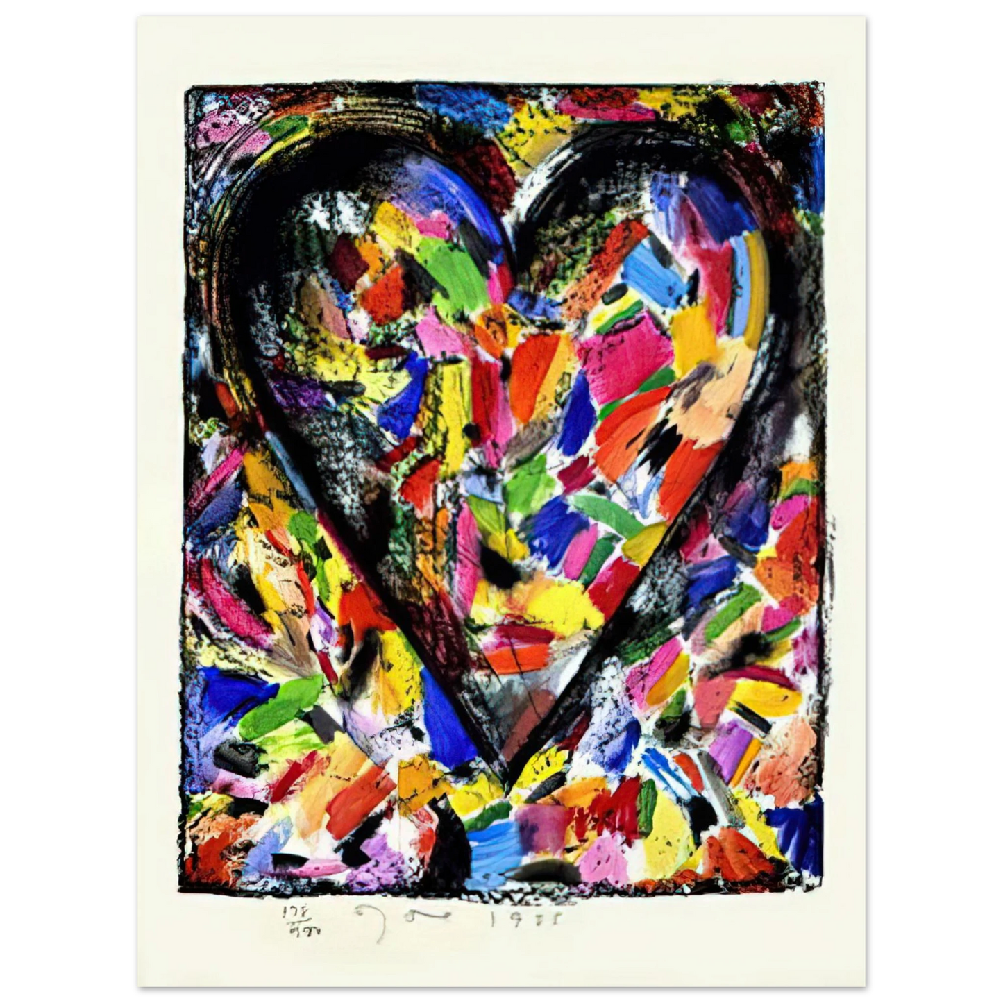 Jim Dine - CONFETTI HEART 1985 Fine Art Poster - Default Title