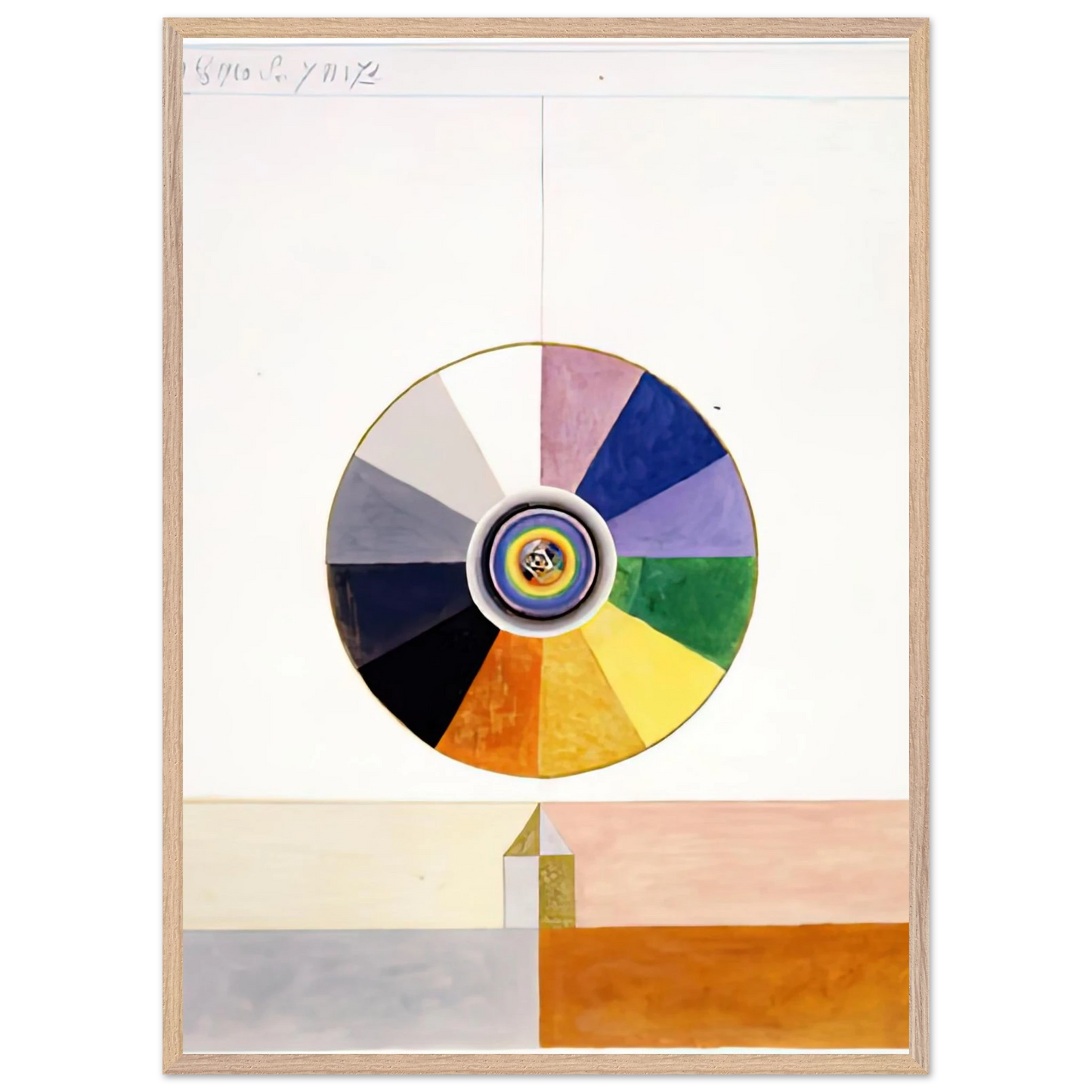 Hilma af Klint - SERIES VII NO 7D 1920 Wall art - A3 (29.7 x 42 cm) - Premium Wooden Framed Poster With Fine Art Paper-canvas - Wood frame