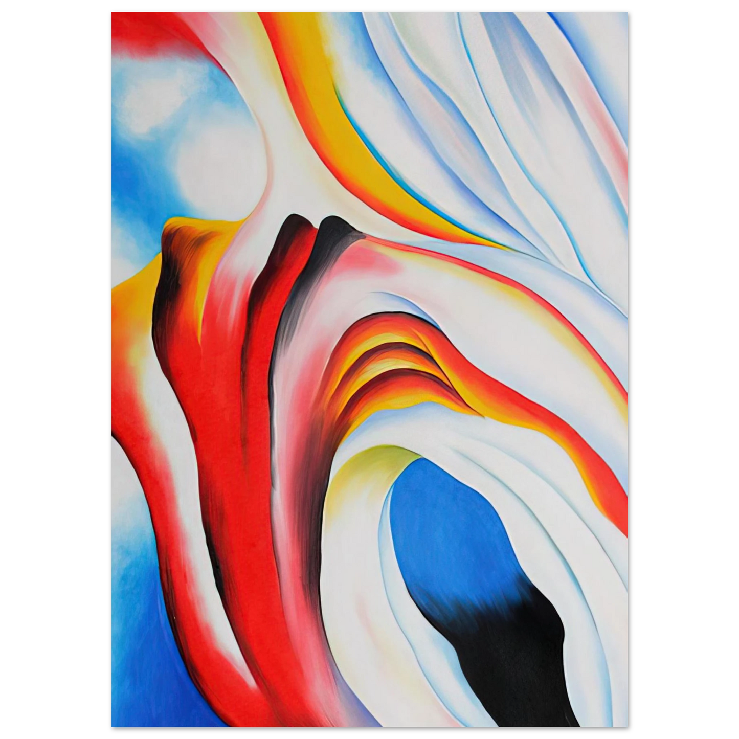 Georgia O'Keeffe - Music Pink and Blue Fine Art Poster - 75x100 cm / 30x40 inches