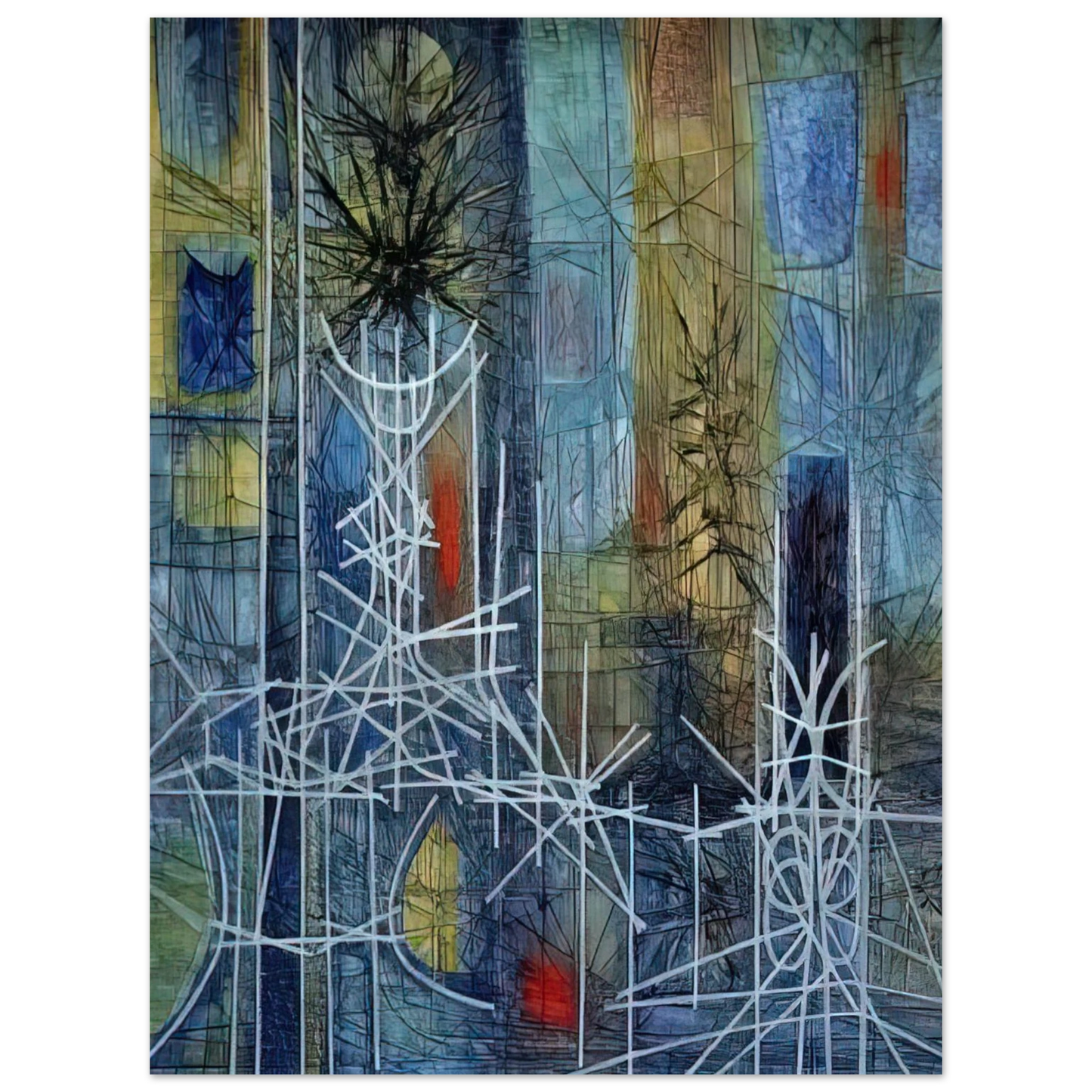 Jimmy Ernst - Recollections and Silence - 1962 Fine Art Poster - Default Title