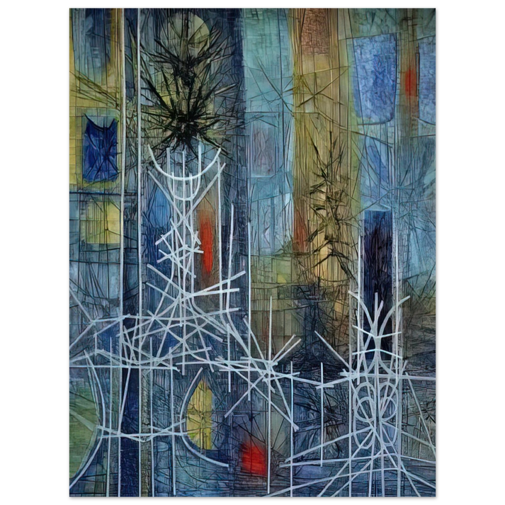 Jimmy Ernst - Recollections and Silence - 1962 75x100 cm / 30x40inches Fine Art Poster