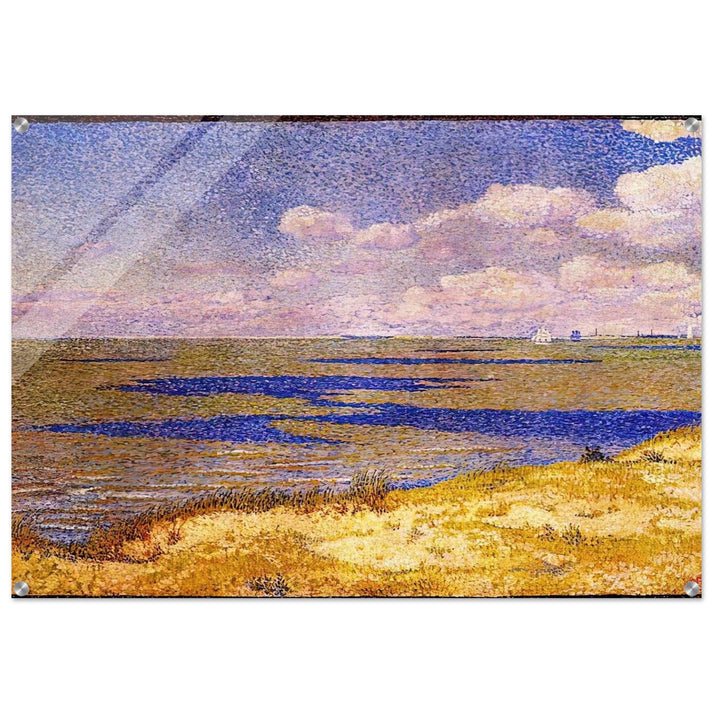 VIEW OF THE RIVER SCHELDT 1893 - Theo van Rysselberghe Acrylic Print - 70x100 cm / 28x40″ inches