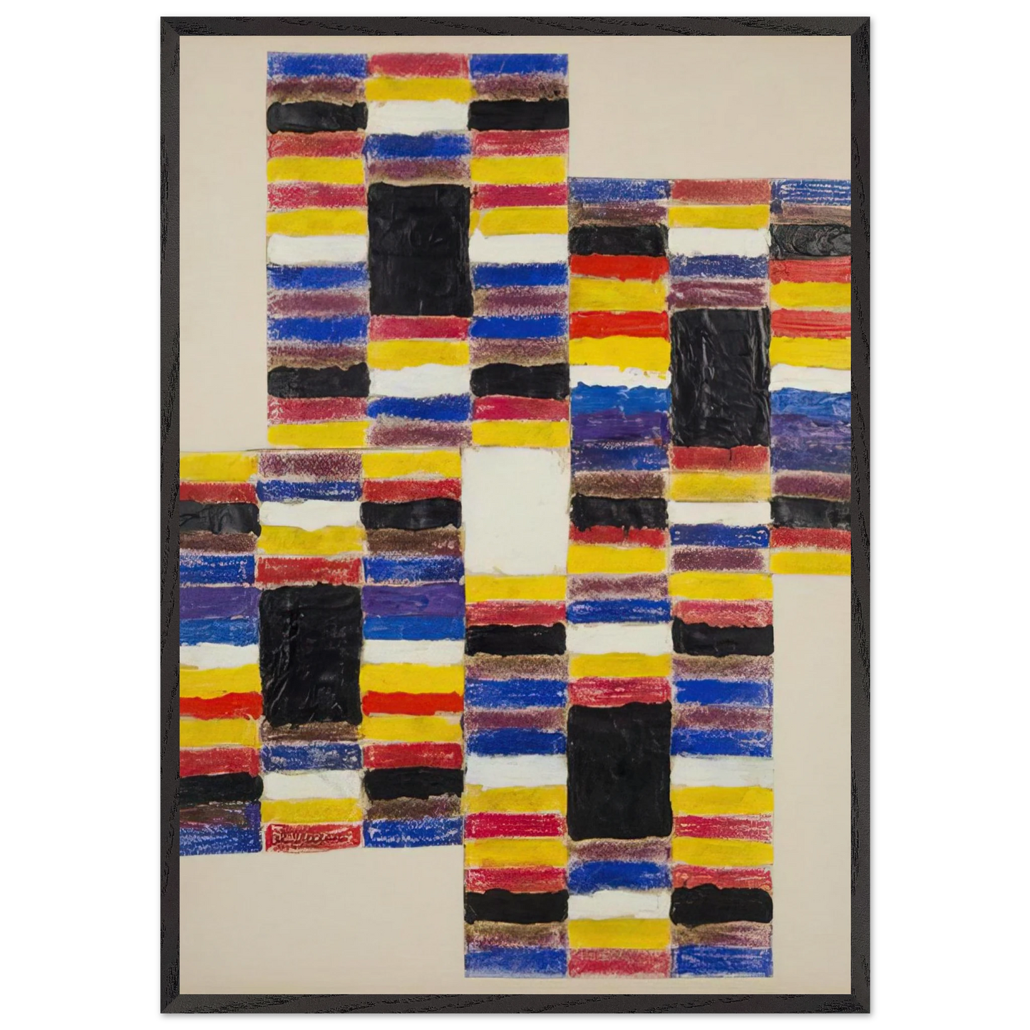 Ascending I - 1958 - Alfred Jensen 70x100 cm / 28x40 inches Framed Art Print – Black Wooden Frame