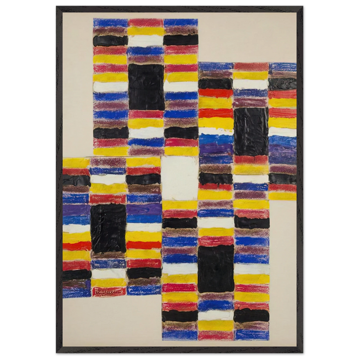 Ascending I - 1958 - Alfred Jensen 70x100 cm / 28x40 inches Framed Art Print – Black Wooden Frame
