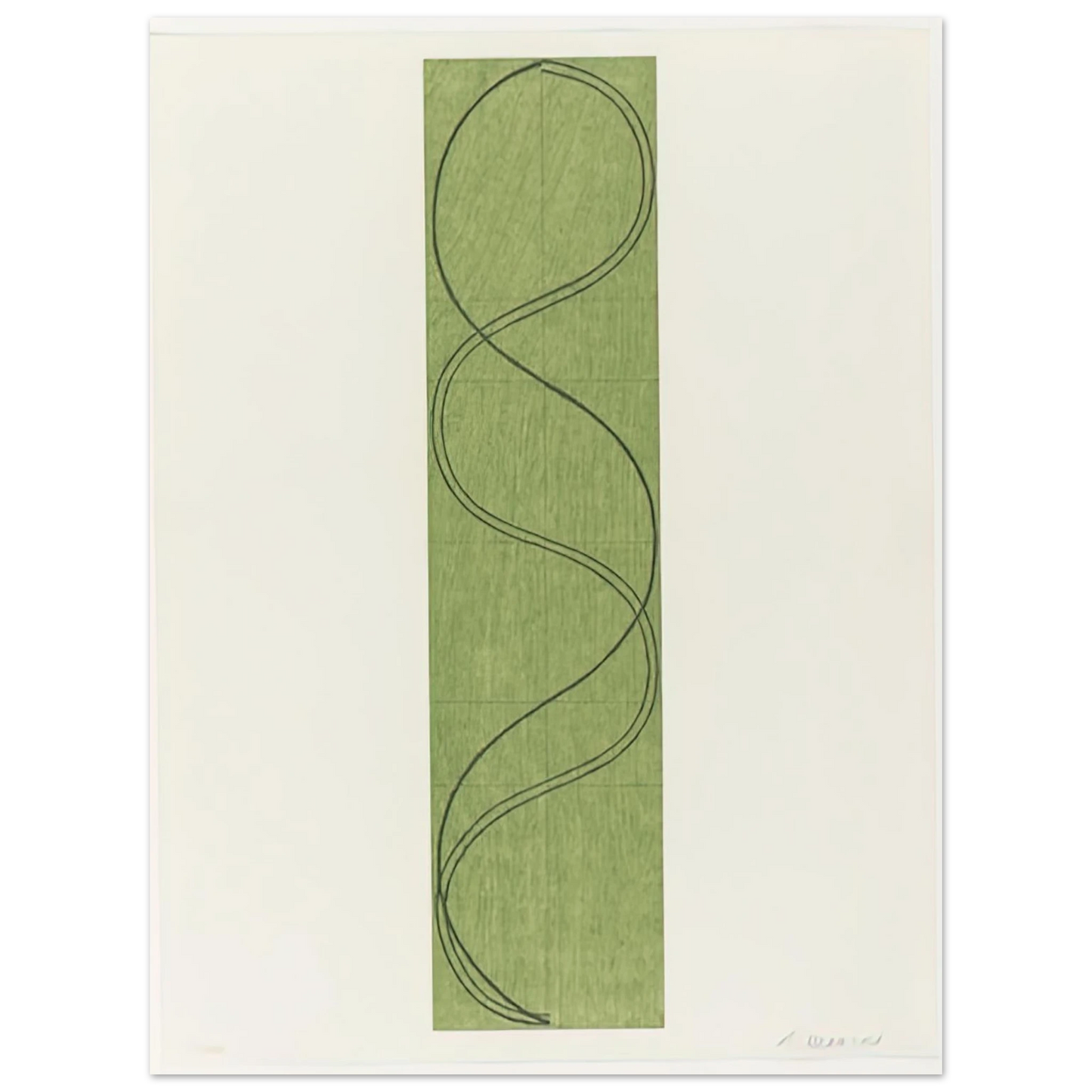 Robert Mangold - GREEN COLUMN FIGURE 2003 Fine Art Poster - Default Title