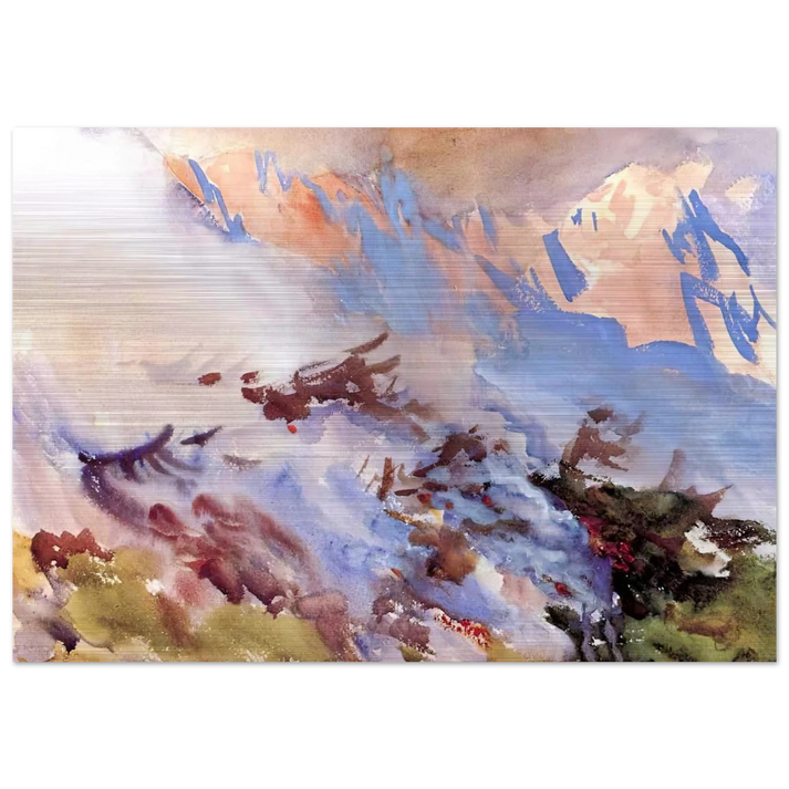 Mountain Fire - John Singer Sargent Brushed Aluminum Print - 70x100 cm / 28x40 inches | John Singer Sargent Aluminum Print | John Singer Sargent Prints