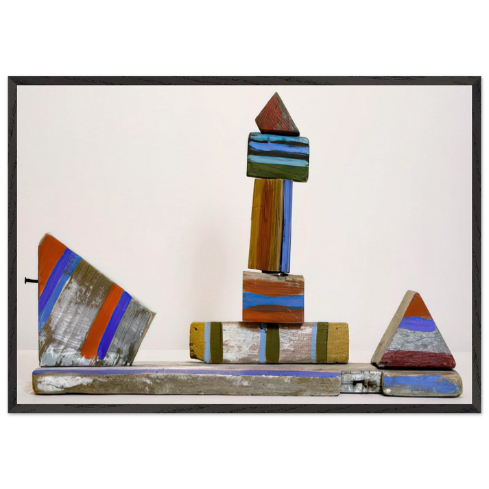 Untitled - 1970 N8 - Betty Parsons 70x100 cm / 28x40 inches Framed Art Print – Black Wooden Frame