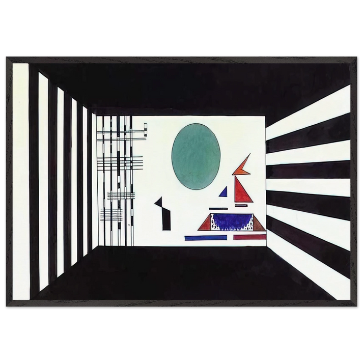 NOTDETECTED189367 - Wassily Kandinsky 70x100 cm / 28x40 inches Framed Art Print – Black Wooden Frame