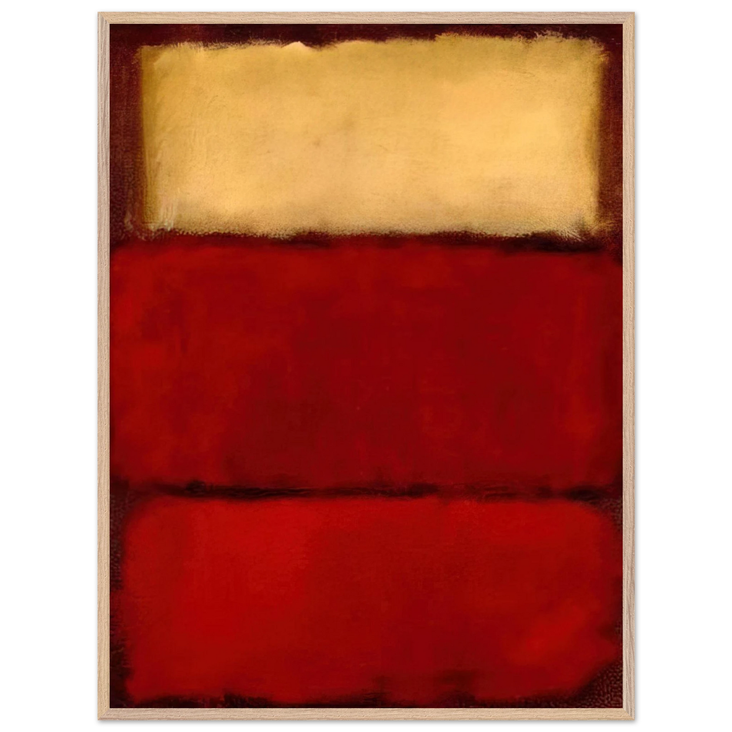 Mark Rothko - Red - 1964 Wall Art - 60x80 cm / 24x32 inches - Premium Wooden Framed Poster With Fine Art Paper - Wood frame