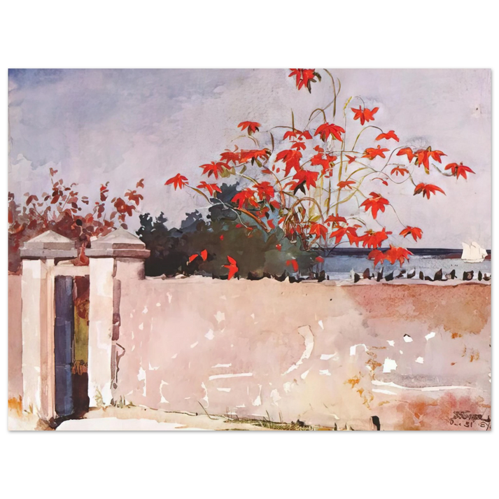Winslow Homer - A WALL NASSAU 75x100 cm / 30x40inches Fine Art Poster