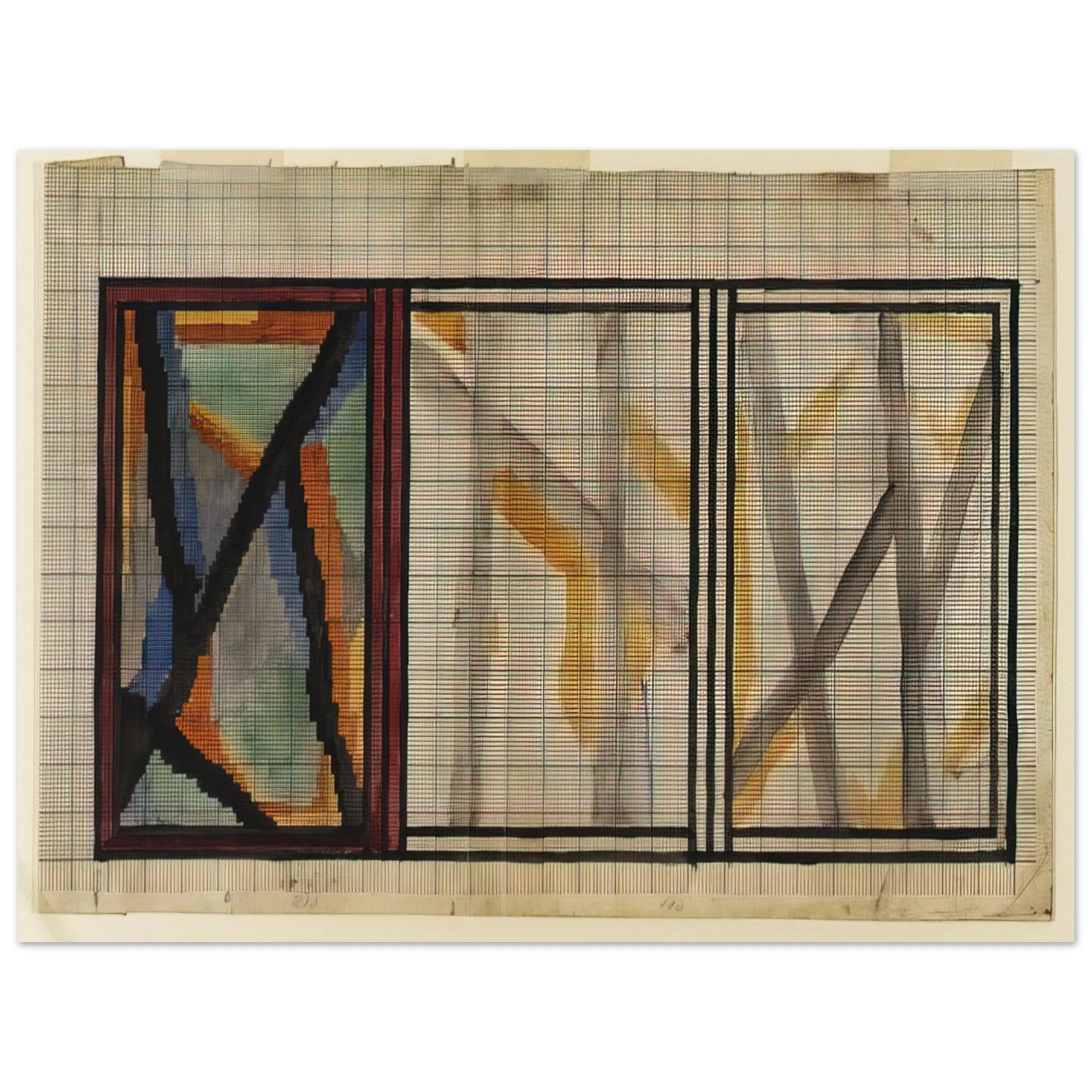 Vanessa Bell - PRELIMINARY DESIGN FOR LADY HAMILTON RUG 1914 Fine Art Poster - Default Title