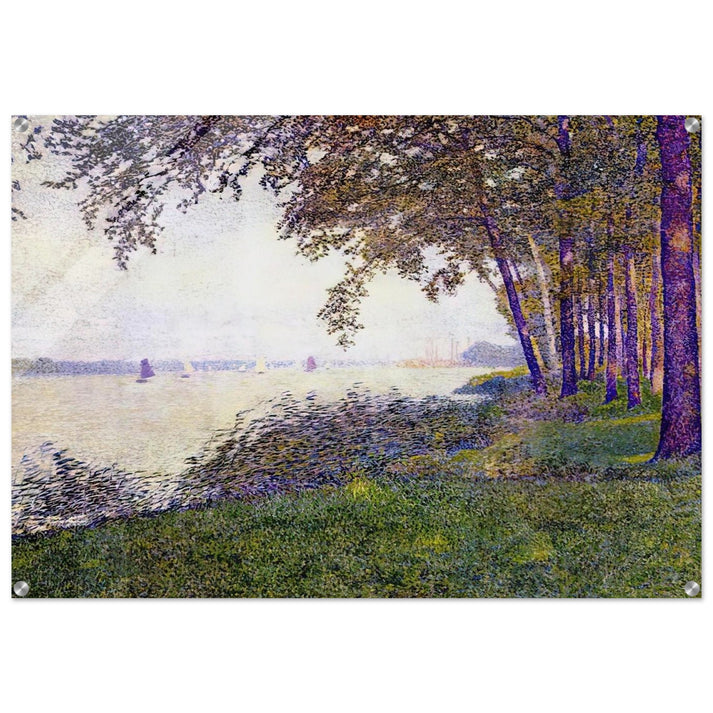 THE SCHELDE UPSTREAM FROM ANTWERP AFTER FOG 1892 - Theo van Rysselberghe Acrylic Print - 70x100 cm / 28x40″ inches
