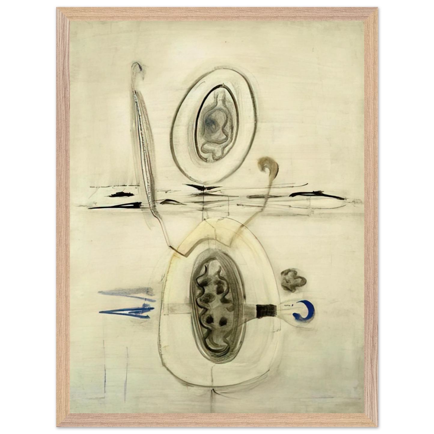 Mark Rothko - Untitled - 1940 Wall Art - 60x80 cm / 24x32 inches - Premium Wooden Framed Poster With Fine Art Paper-canvas - Wood frame