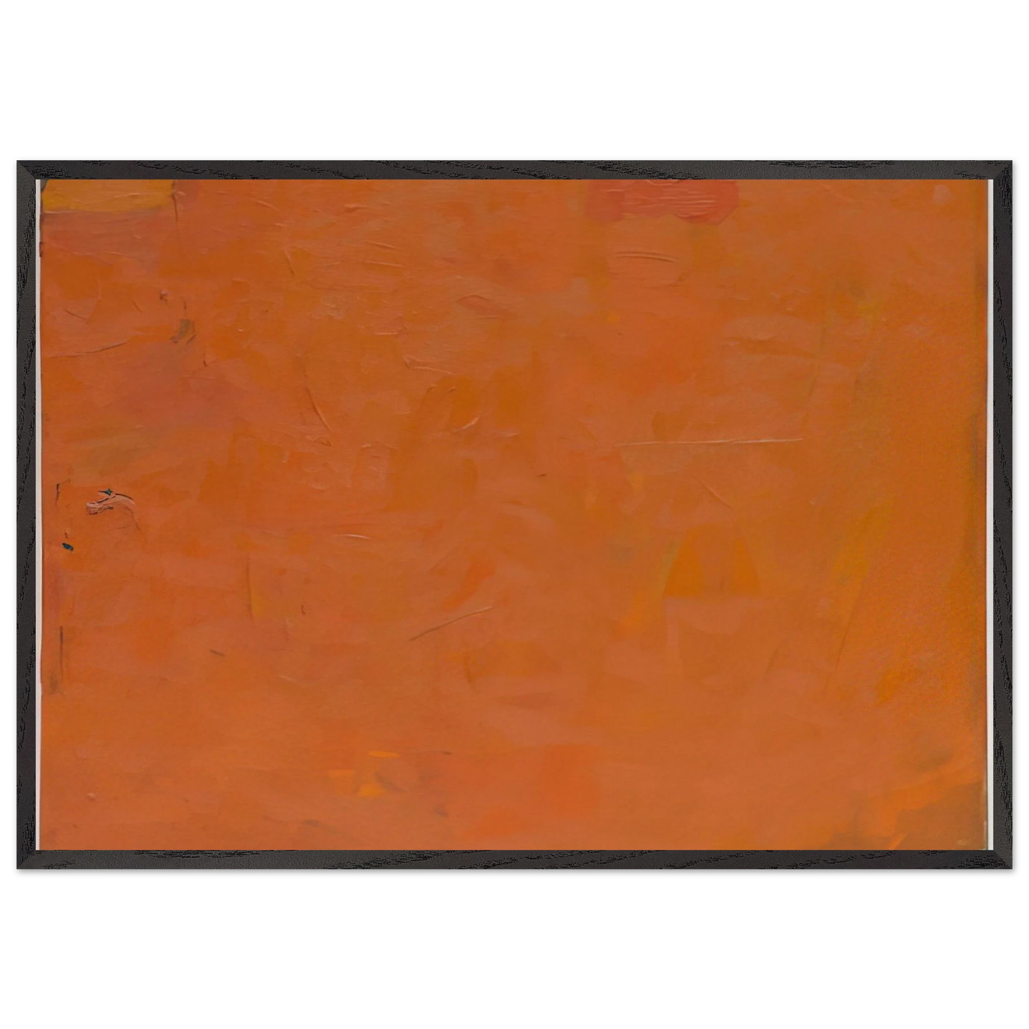 Untitled Orange Painting - 1955 - Robert Ryman Framed Art Print – Black Wooden Frame - Default Title - -Framed Art Print