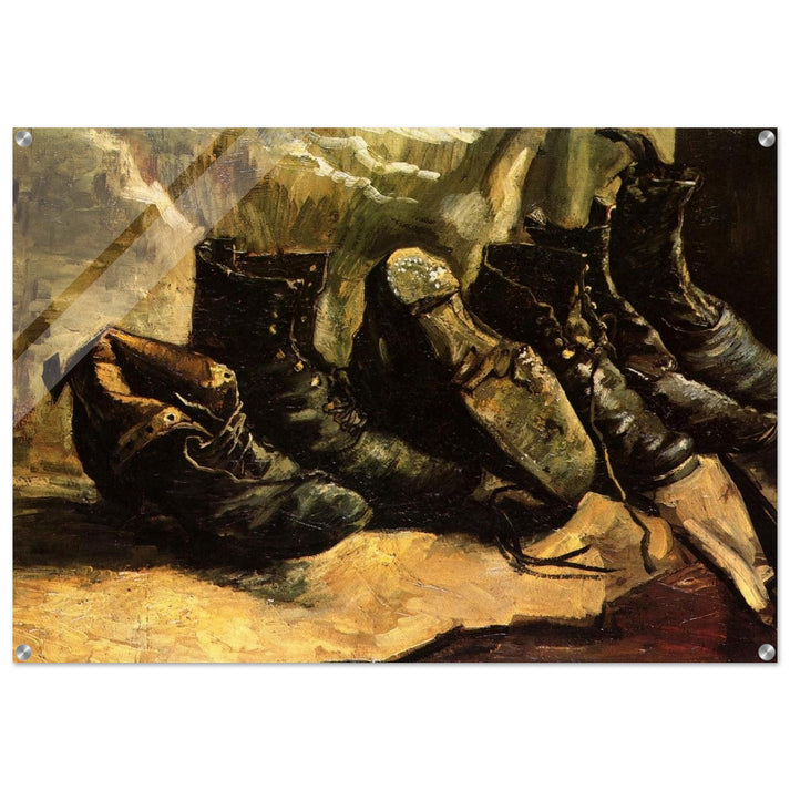 Three Pairs of Shoes - Vincent van Gogh Acrylic Print - 70x100 cm / 28x40″ inches | Vincent van Gogh Wall Art | Vincent van Gogh Prints