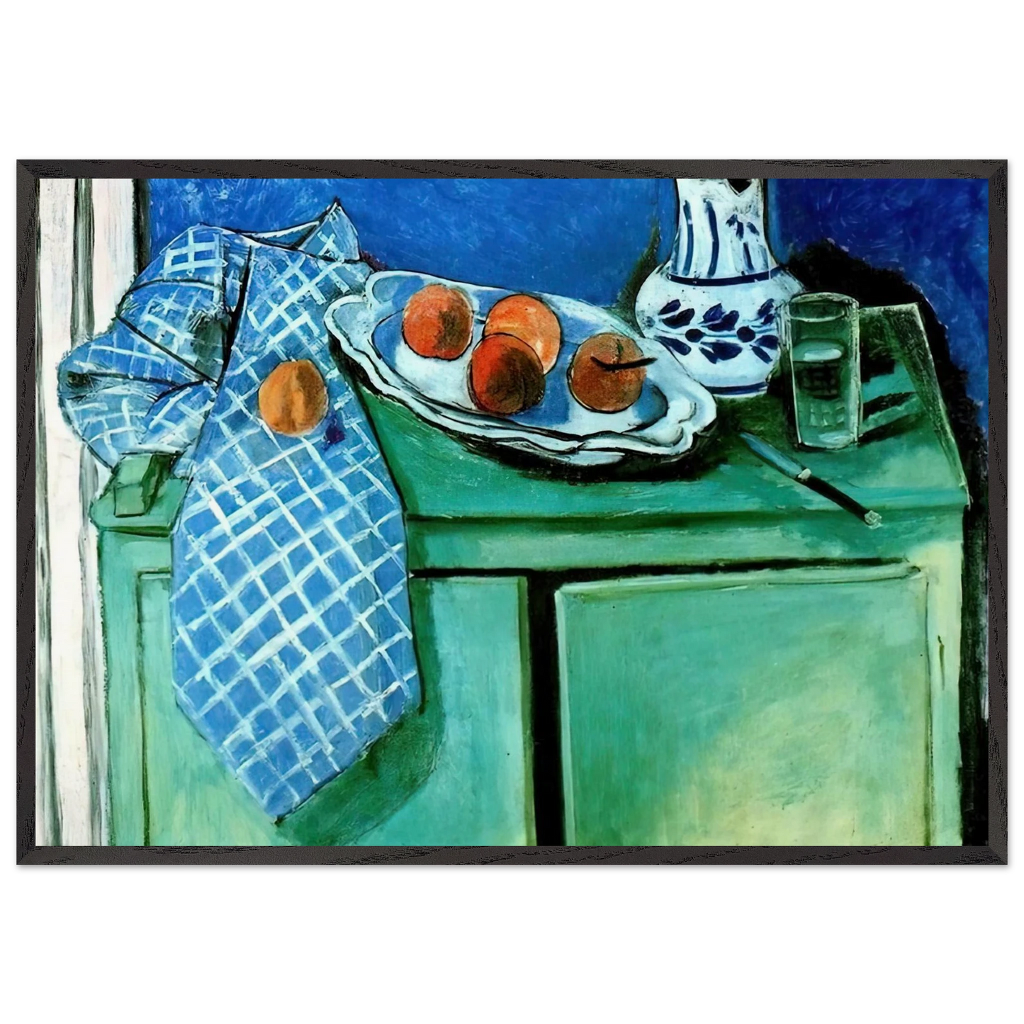 STILL LIFE 5 N1 - Henri Matisse 70x100 cm / 28x40 inches Framed Art Print – Black Wooden Frame