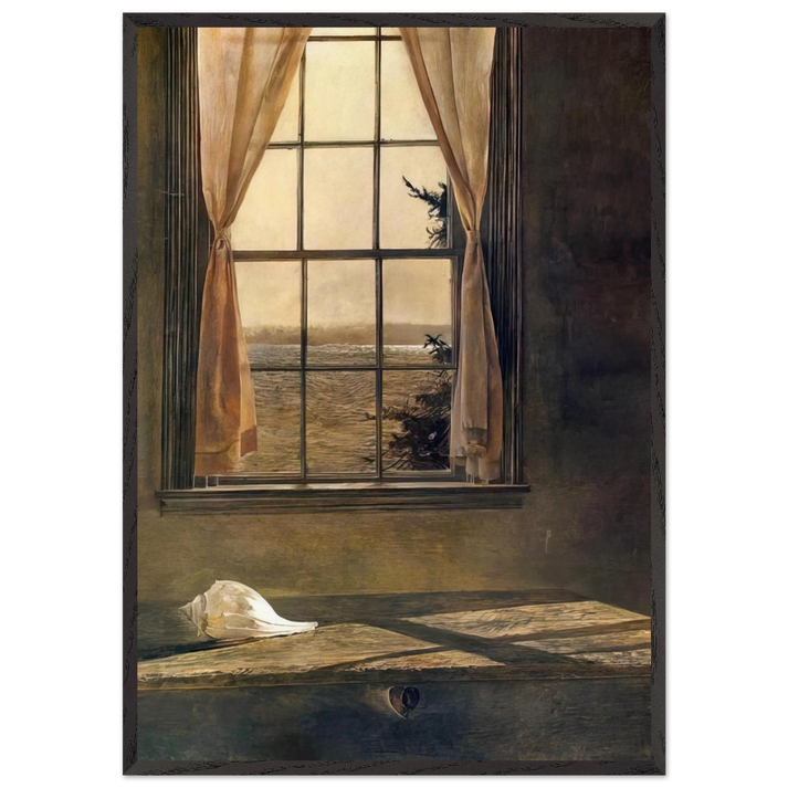 HER ROOM - Andrew Wyeth 70x100 cm / 28x40 inches Framed Art Print – Black Wooden Frame