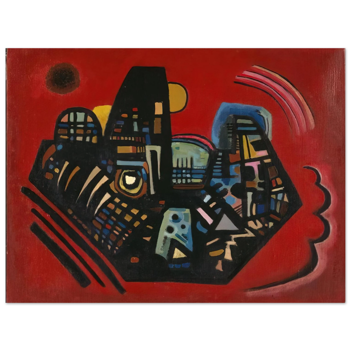 Wassily Kandinsky - BLACK RED 1928 Fine Art Poster - Default Title