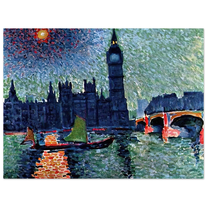 Andre Derain - THE PALACE OF WESTMINSTER 1907 75x100 cm / 30x40inches Fine Art Poster