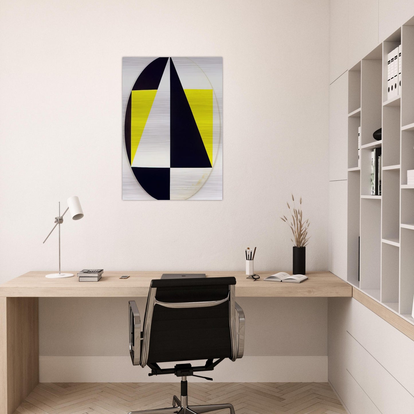 Tondo3Colors - 1958 - Carmen Herrera Brushed Aluminum Print - 70x100 cm / 28x40 inches | Carmen Herrera Aluminum Print | Carmen Herrera Prints