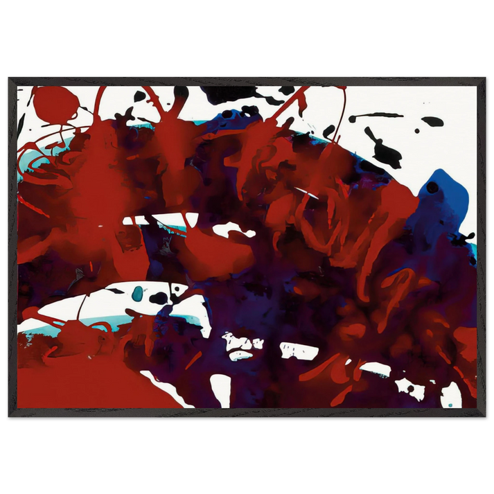 Untitled SFP94-11 sff 1694 - Sam Francis 70x100 cm / 28x40 inches Framed Art Print – Black Wooden Frame
