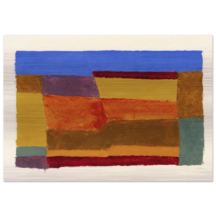 STUDY FOR LAYERED 1940 - Josef Albers Brushed Aluminum Print - 70x100 cm / 28x40 inches | Josef Albers Aluminum Print | Josef Albers Prints