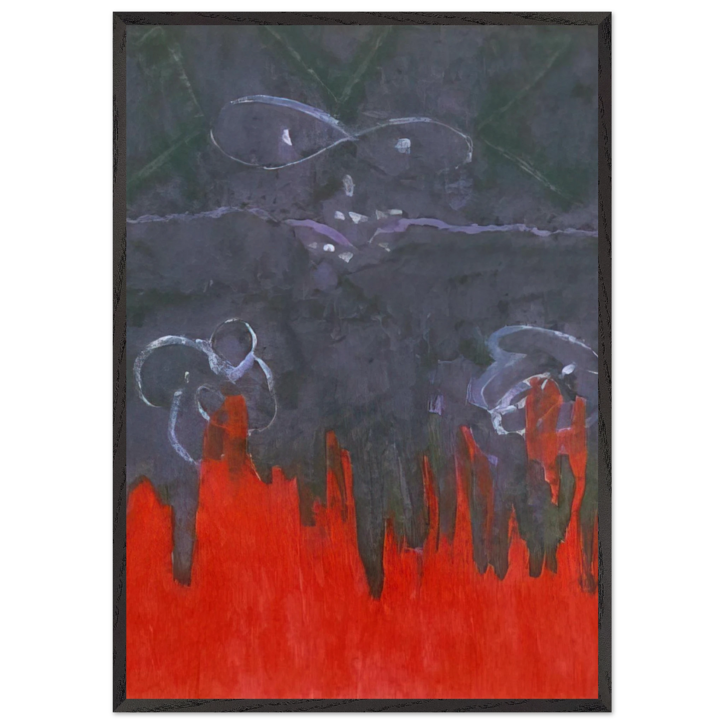 Infinity Field Torino Series 1 - 1986 - Theodoros Stamos 70x100 cm / 28x40 inches Framed Art Print – Black Wooden Frame