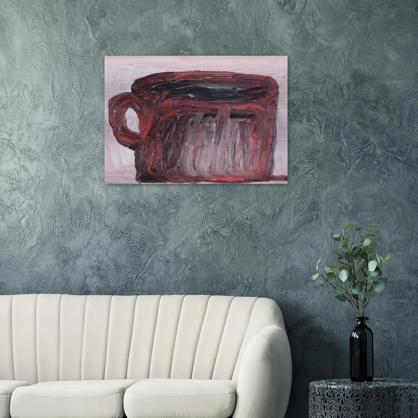 UNTITLED CUP - Philip Guston Brushed Aluminum Print - 70x100 cm / 28x40 inches | Philip Guston Aluminum Print | Philip Guston Prints