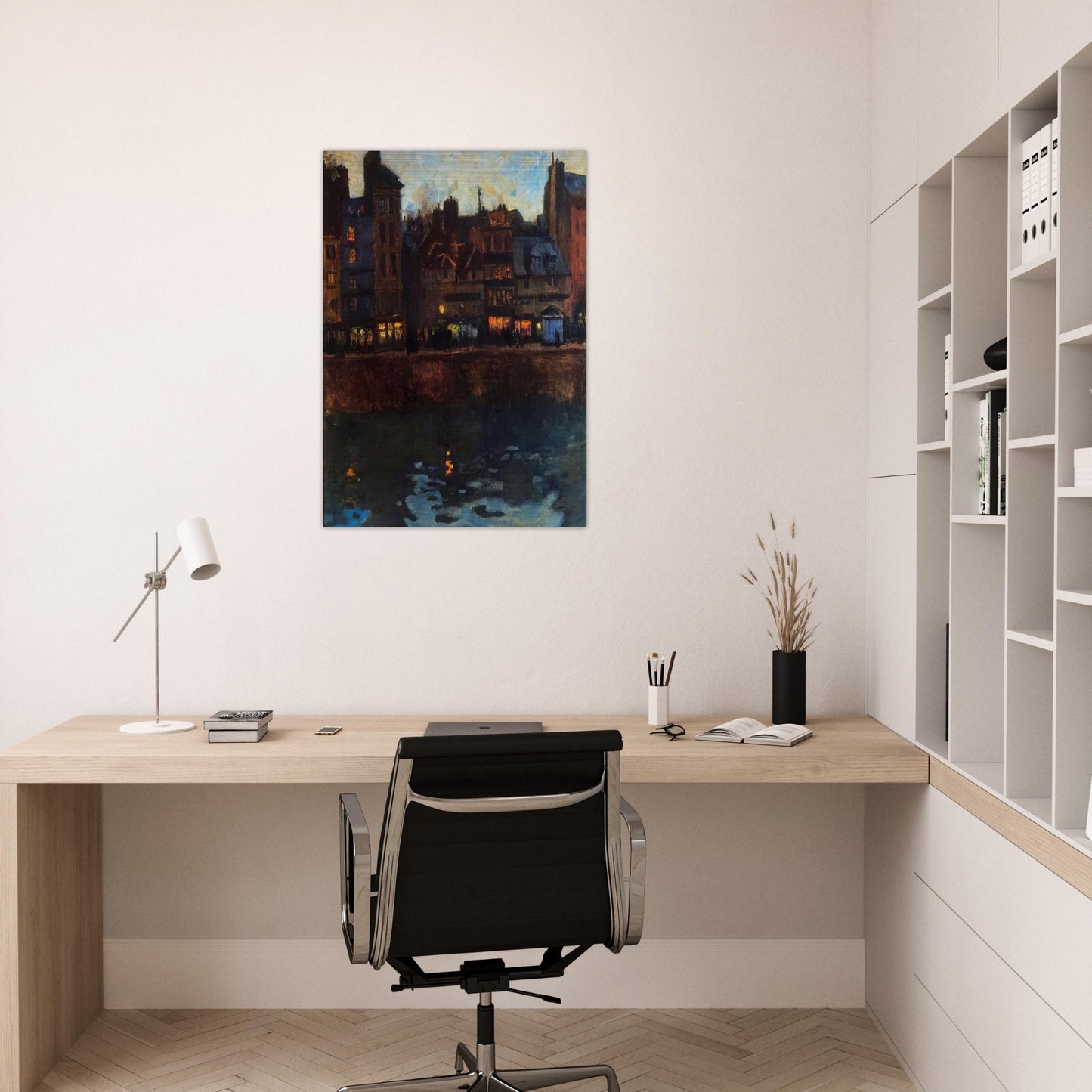 PIER OF LE HAVRE IN THE EVENING 1901 - Raoul Dufy Brushed Aluminum Print - 70x100 cm / 28x40 inches | Raoul Dufy Aluminum Print | Raoul Dufy Prints