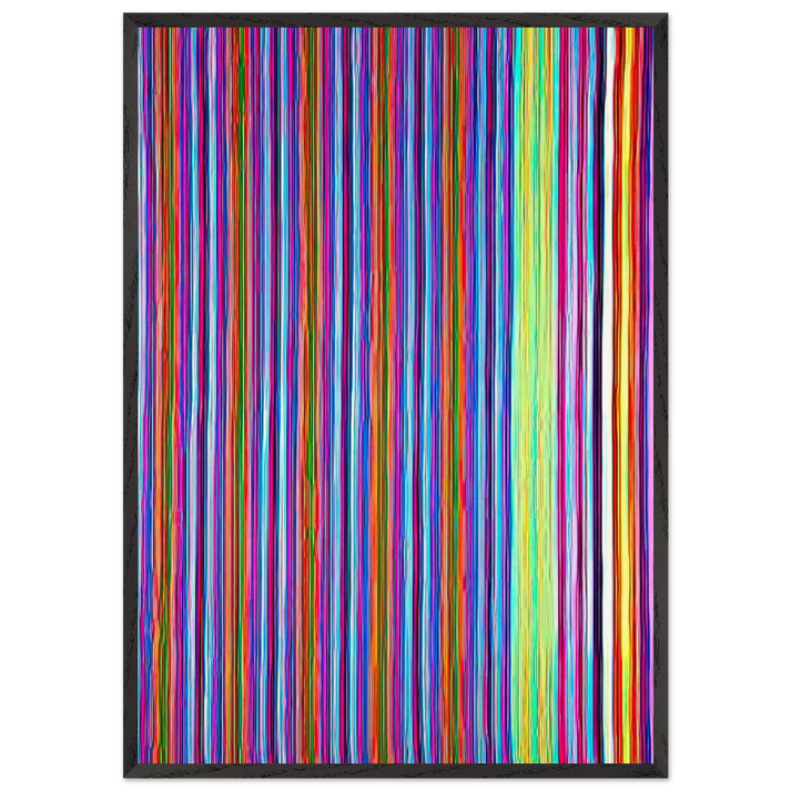 Gothic Jab - 1968 - Gene Davis 70x100 cm / 28x40 inches Framed Art Print – Black Wooden Frame