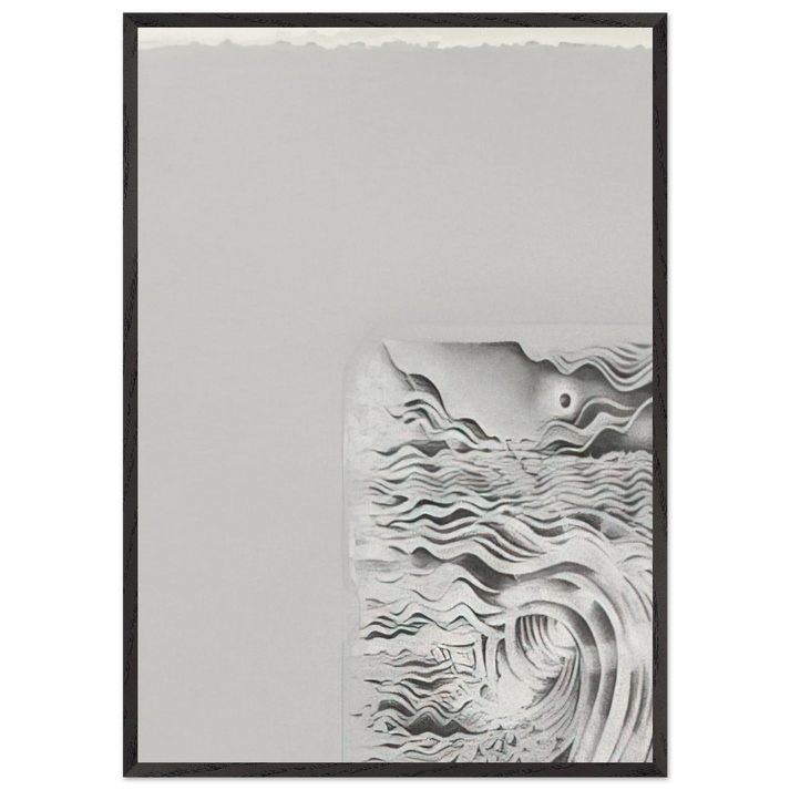 STUDY FOR AN UNTITLED PRINT 1982 - Lee Bontecou 70x100 cm / 28x40 inches Framed Art Print – Black Wooden Frame