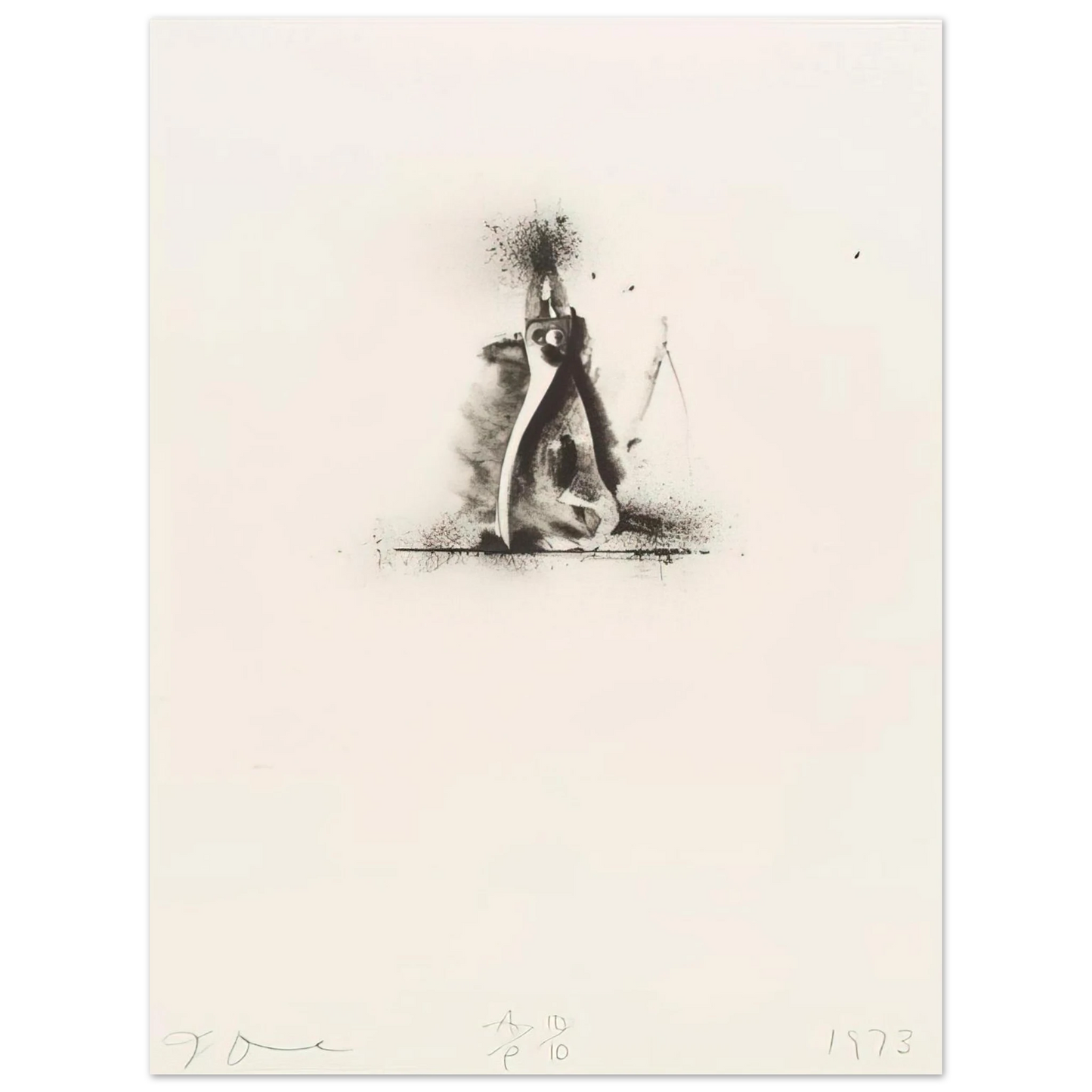 Jim Dine - UNTITLED FROM TEN WINTER TOOLS 1973 1 Fine Art Poster - Default Title
